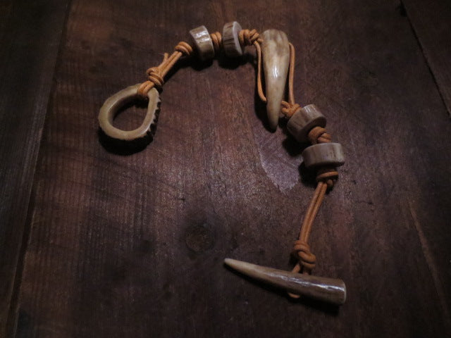 Antler and Leather Bracelet by Antler Artisans