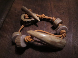 Seductive Antler and Leather Bracelet by Antler Artisans