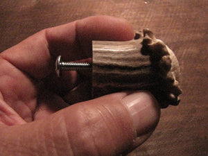 Antler Artisans Crown pulls are flush tight mounting